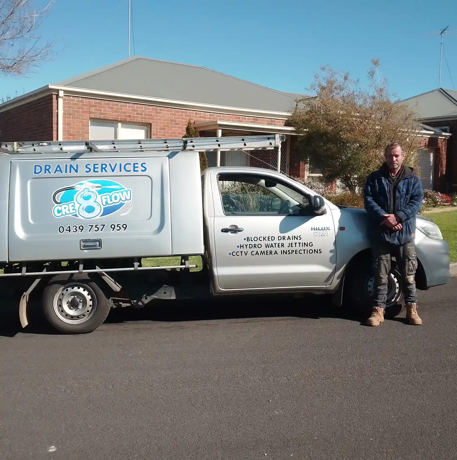 Simon Major, founder of Cre8Flow Drain Services in Geelong